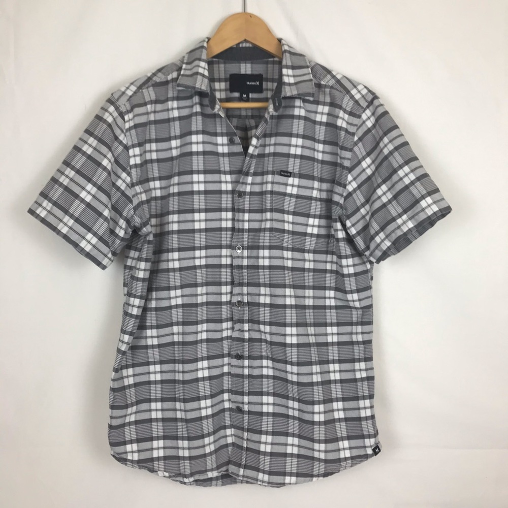 Hurley Button Down Short Sleeve Shirt Size M